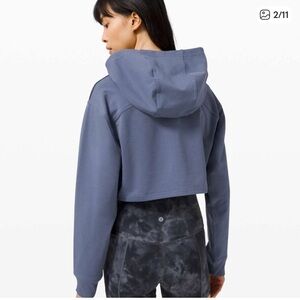 lululemon athletica all yours Cropped Hoodie in Ink Blue